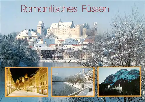 AK / Ansichtskarte 73909454 Fuessen_Allgaeu Hohes Schloss Fussgaengerzone Uferpromenade Koenigsschloss Neuschwanstein