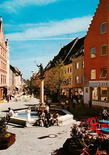 AK / Ansichtskarte  Fuessen_Allgaeu Reichenstrasse Fussgaengerzone Brunnen