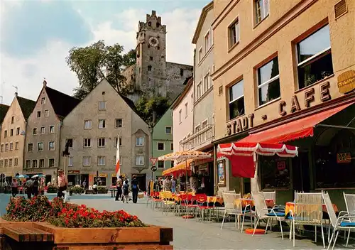 AK / Ansichtskarte  Fuessen_Allgaeu Fussgaengerzone Reichenstrasse Blick auf Hohes Schloss