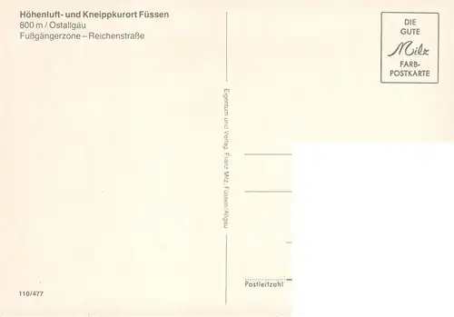 AK / Ansichtskarte  Fuessen_Allgaeu Fussgaengerzone Reichenstrasse