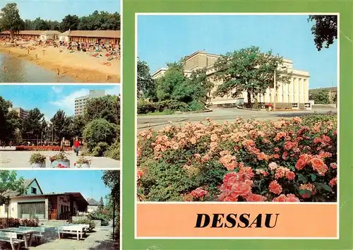 AK / Ansichtskarte 73909479 Dessau-Rosslau Strandbad Adria Hochhaeuser HOG Jaegerklause Landestheater