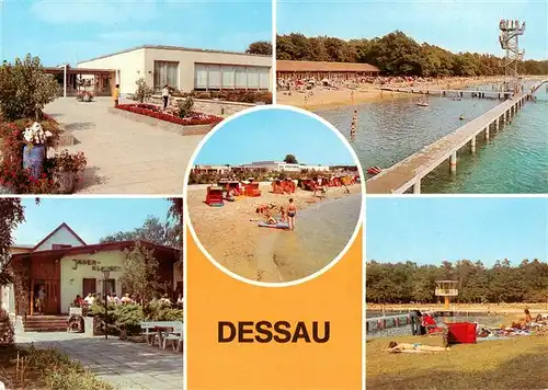 AK / Ansichtskarte  Dessau-Rosslau Waldbad Freundschaft Strandbad Adria HOG Jaegerklause