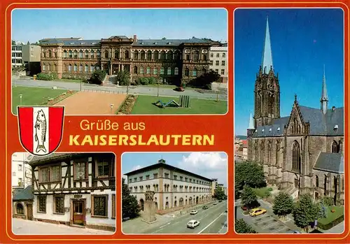 AK / Ansichtskarte 73909516 Kaiserslautern Marienkirche Schloss Fachwerkhaus Strassenpartie