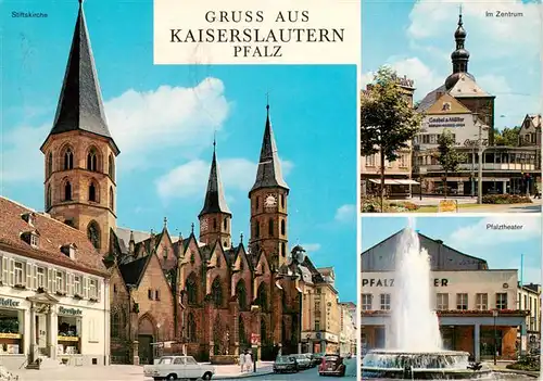 AK / Ansichtskarte 73909518 Kaiserslautern Stiftskirche Im Zentrum Pfalztheater