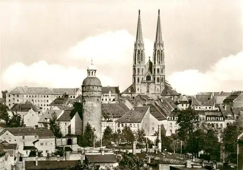 AK / Ansichtskarte  Goerlitz__Sachsen Altstadtblickmit Nicolaiturm und Peterskirche