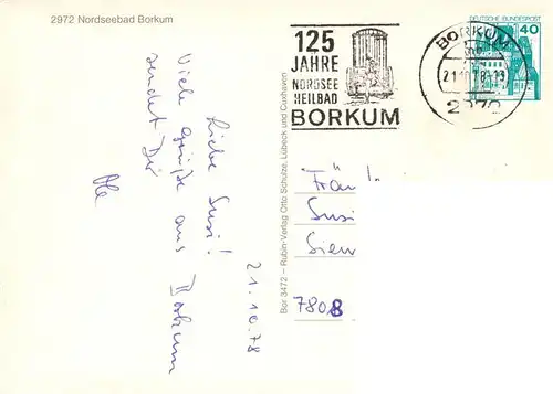 AK / Ansichtskarte 73909587 Borkum_Nordseeheilbad Leuchtturm Kurhaus Bismarckstrasse Strand Wellenbad Am Hafen