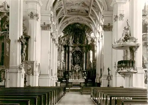 AK / Ansichtskarte  Ebersberg_Oberbayern Pfarrkirche Inneres