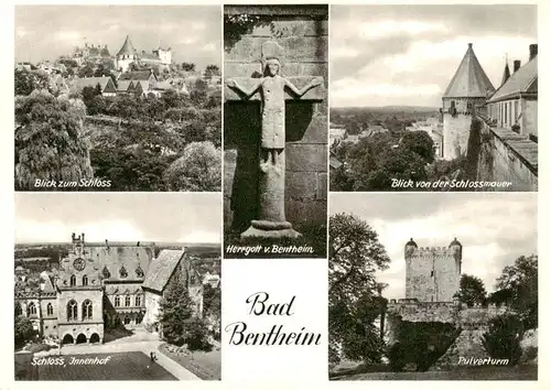 AK / Ansichtskarte 73909648 Bad_Bentheim Blick zum Schloss Herrgot von Bentheim Blick von der Schlossmauer Schloss Innenhof Pulverturm