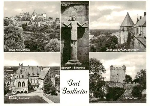 AK / Ansichtskarte 73909649 Bad_Bentheim Blick zum Schloss Herrgot von Bentheim Blick von der Schlossmauer Schloss Innenhof Pulverturm