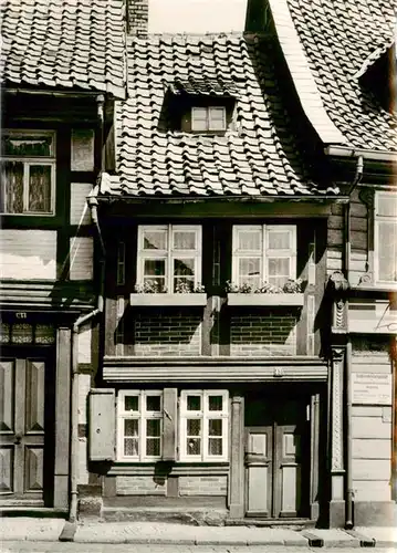 AK / Ansichtskarte  Wernigerode_Harz Kleinstes Haus der Stadt