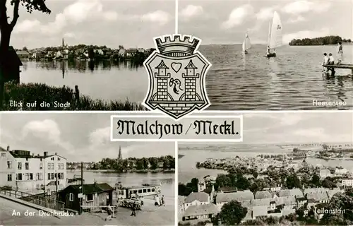 AK / Ansichtskarte  Malchow Stadtblick Fleesensee Drehbruecke Teilansicht