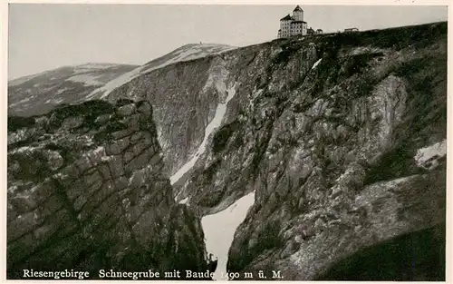 AK / Ansichtskarte  Riesengebirge_Schlesischer_Teil Schneegrubenbaude