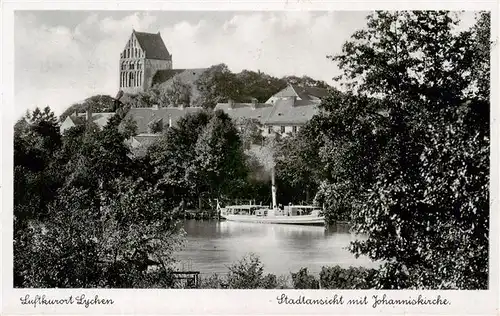 AK / Ansichtskarte 73909804 Lychen Stadtansicht mit Johanniskirche