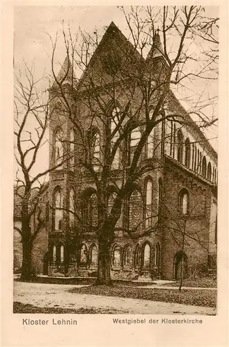AK / Ansichtskarte  Lehnin Kloster Westgiebel der Klosterkirche
