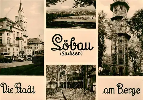 AK / Ansichtskarte  Loebau_Sachsen Orts und Teilansichten Turm