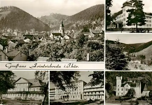 AK / Ansichtskarte  Friedrichroda Panorama FDGB Erholungsheime Hermann Danz und Walter Ulbricht Kuehles Tal Parkhotel