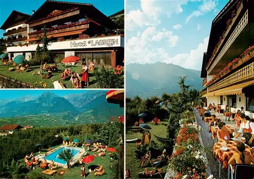 AK / Ansichtskarte 73909878 Schenna_Meran_Trentino_IT Hotel Lagrein Pool Terrasse