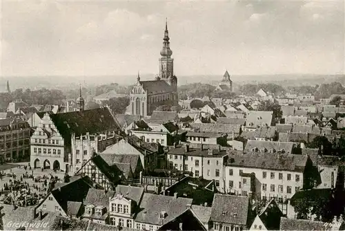 AK / Ansichtskarte 73909925 Greifswald Panorama mit Kirche