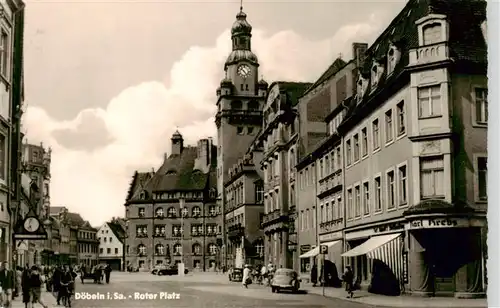 AK / Ansichtskarte  Doebeln Roter Platz