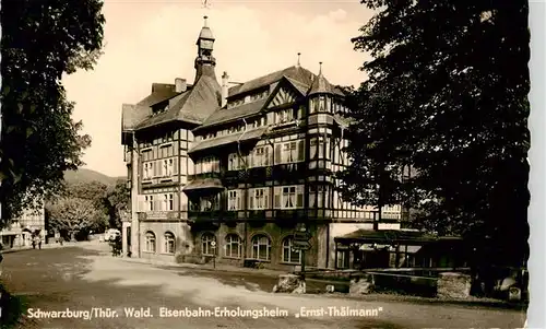 AK / Ansichtskarte 73909943 Schwarzburg_Thueringer_Wald Eisenbahn Erholungsheim Ernst Thaelmann