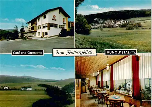 AK / Ansichtskarte 73909975 Hunoldstal Cafe und Gaststaette Zum Feldbergblick Panorama Gastraeume