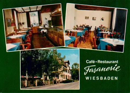 AK / Ansichtskarte 73909982 Wiesbaden Cafe Restaurant Fasanerie Gastraeume