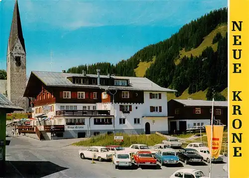 AK / Ansichtskarte  Mittelberg_Kleinwalsertal_AT Hotel Pension Neue Krone Kirche