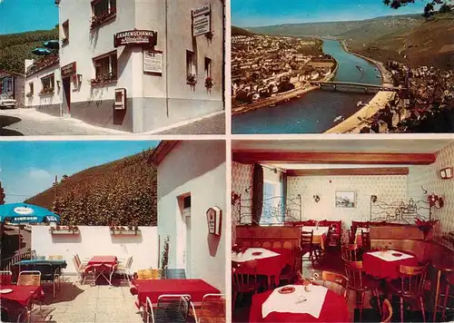 AK / Ansichtskarte  Bernkastel-Kues_Berncastel Gasthaus Zur Grabenschenke Terrasse Gaststube Panorama