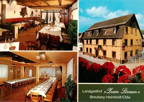 AK / Ansichtskarte 73910012 Hainstadt_Breuberg_Erbach_Odenwald_Hessen Landgasthof Zum Loewen Gastraeume