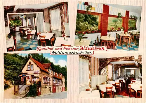 AK / Ansichtskarte  Wald-Amorbach Gasthof und Pension Waldesruh Gastraeume