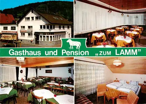 AK / Ansichtskarte 73910016 Sandbach__Odenwald Gasthaus Pension Zum Lamm Gastraeume Zimmer