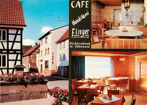 AK / Ansichtskarte  Kirchbrombach_Brombachtal_Odenwald Cafe Konditorei Finger Gastraeume