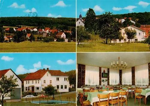 AK / Ansichtskarte  Hesselbach_Odenwald Gasthaus Pension Drei Lilien Gastraeume