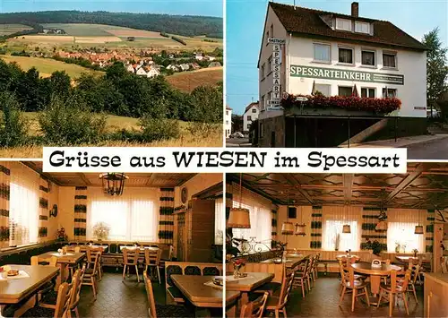 AK / Ansichtskarte  Wiesen_Unterfranken Gasthaus Spessarteinkehr Gastraeume Panorama