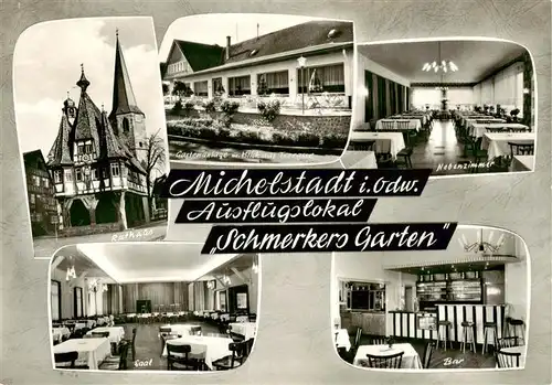 AK / Ansichtskarte 73910045 Michelstadt Ausflugslokal Schmerkers Garten Rathaus Saal Bar Nebenzimmer