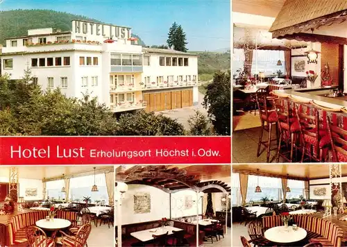 AK / Ansichtskarte  Hoechst_Odenwald Hotel Lust Gastraeume Bar