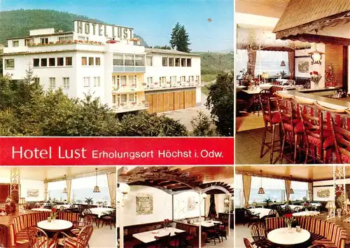 AK / Ansichtskarte  Hoechst_Odenwald Hotel Lust Gastraeume Bar