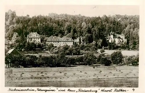 AK / Ansichtskarte  Rathen_Saechsische Schweiz Diakonissenheim Felsengrund Haus Friedensburg