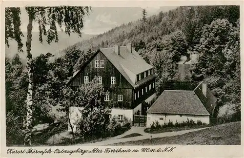 AK / Ansichtskarte  Baerenfels_Erzgebirge_Altenberg Altes Forsthaus