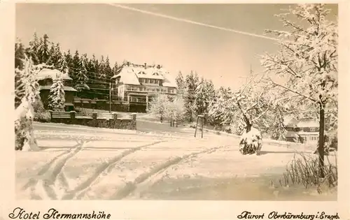 AK / Ansichtskarte  Oberbaerenburg_Baerenburg Hotel Hermannshoehe Winterlandschaft Kurort