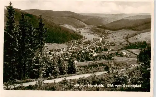 AK / Ansichtskarte  Manebach Panorama Luftkurort Blick vom Goethepfad