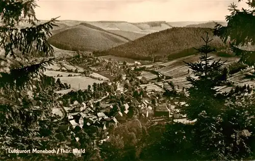 AK / Ansichtskarte  Manebach Panorama Luftkurort im Thueringer Wald