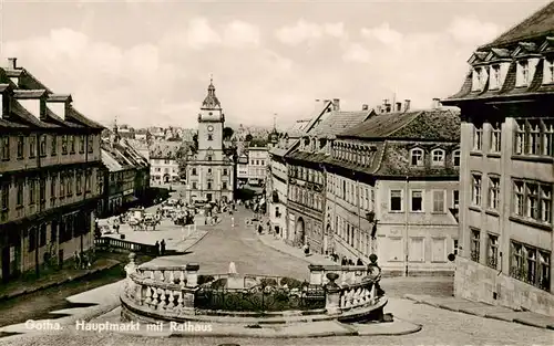 AK / Ansichtskarte  Gotha__Thueringen Hauptmarkt mit Rathaus