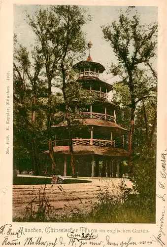 AK / Ansichtskarte  Muenchen Chinesischer Turm im Englischen Garten