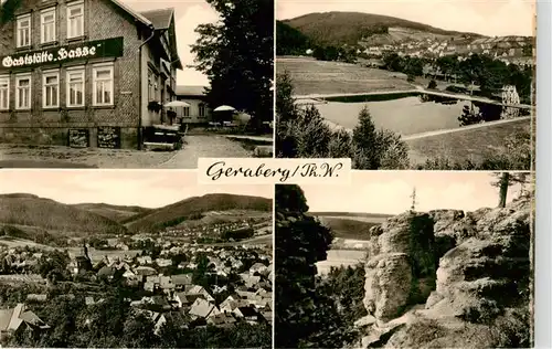 AK / Ansichtskarte  Geraberg Gaststaette Panorama Freibad Felsen