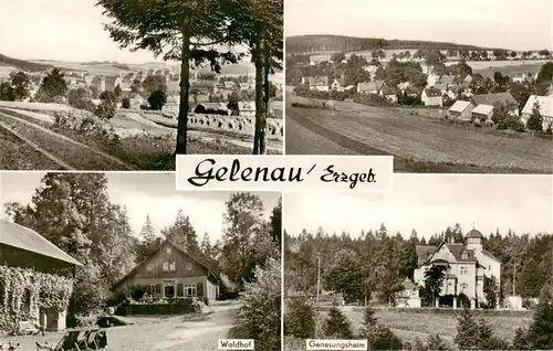 AK / Ansichtskarte  Gelenau_Erzgebirge Panorama Waldhof Genesungsheim