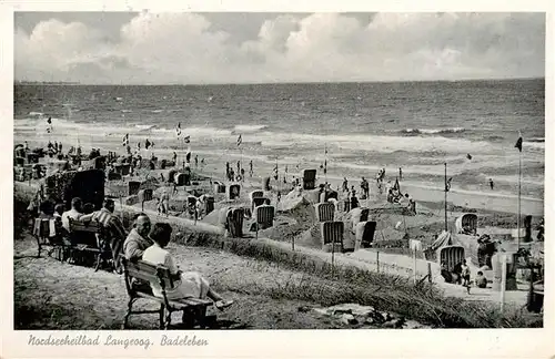 AK / Ansichtskarte 73910180 Langeoog_Nordseebad Badeleben Nordseeheilbad