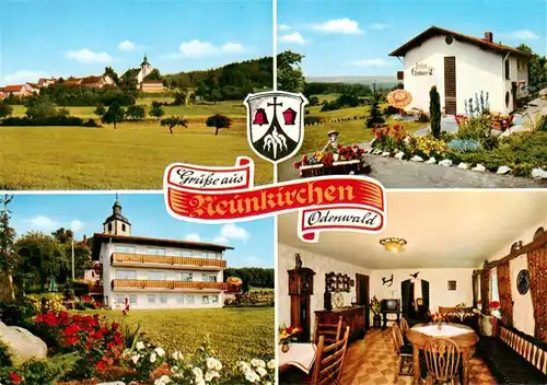 AK / Ansichtskarte  Neunkirchen_Odenwald Gasthaus Pension Zum Rodenstein Panorama Gastraum