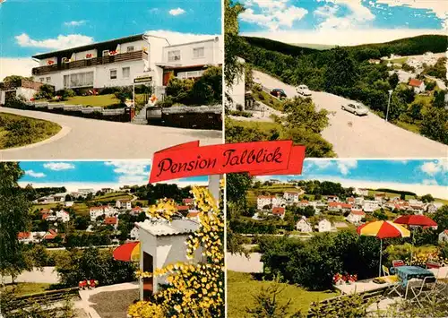 AK / Ansichtskarte 73910215 Hassenroth_Hoechst _Odenwald Pension Haus Talblick Panorama Terrasse