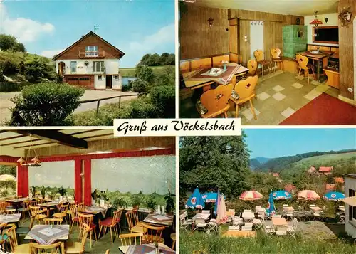 AK / Ansichtskarte 73910229 Voeckelsbach Bergcafe Odenwaldblick Restaurant Gastraeume Gartenterrasse